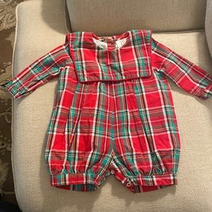 Cecil and Lou Christmas Plaid Romper